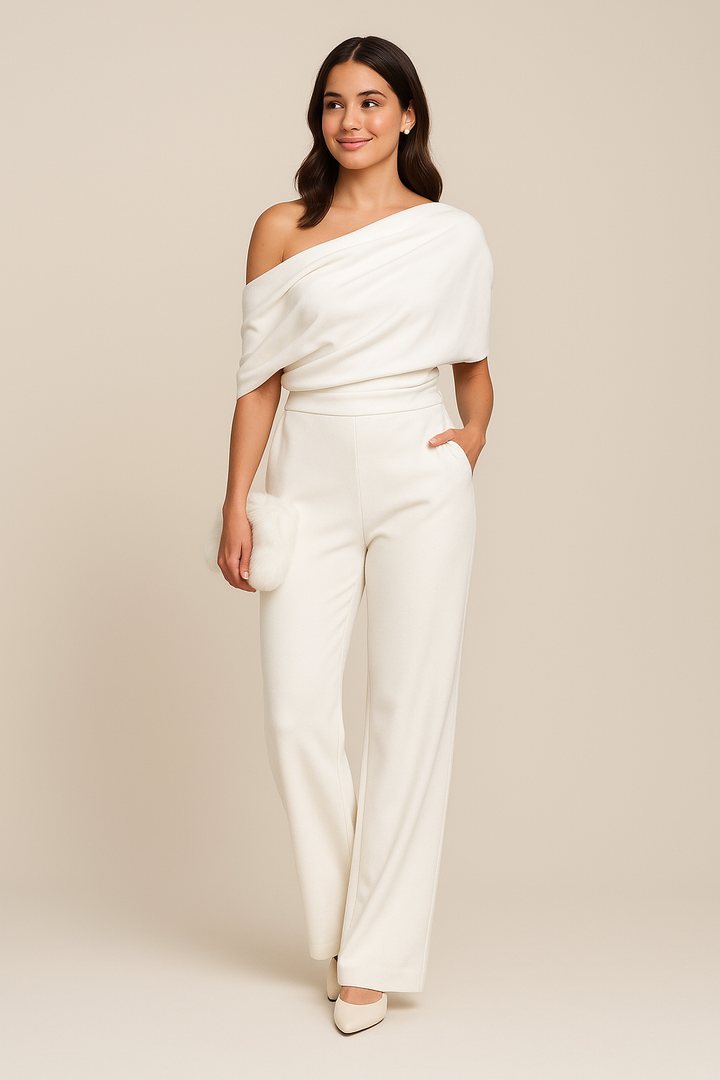 Lydia | Combinaison chic de printemps à une épaule pour femme