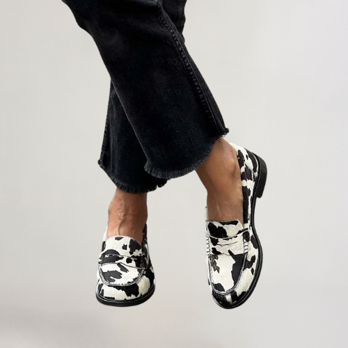 Veerle | Mocassins imprimé vache