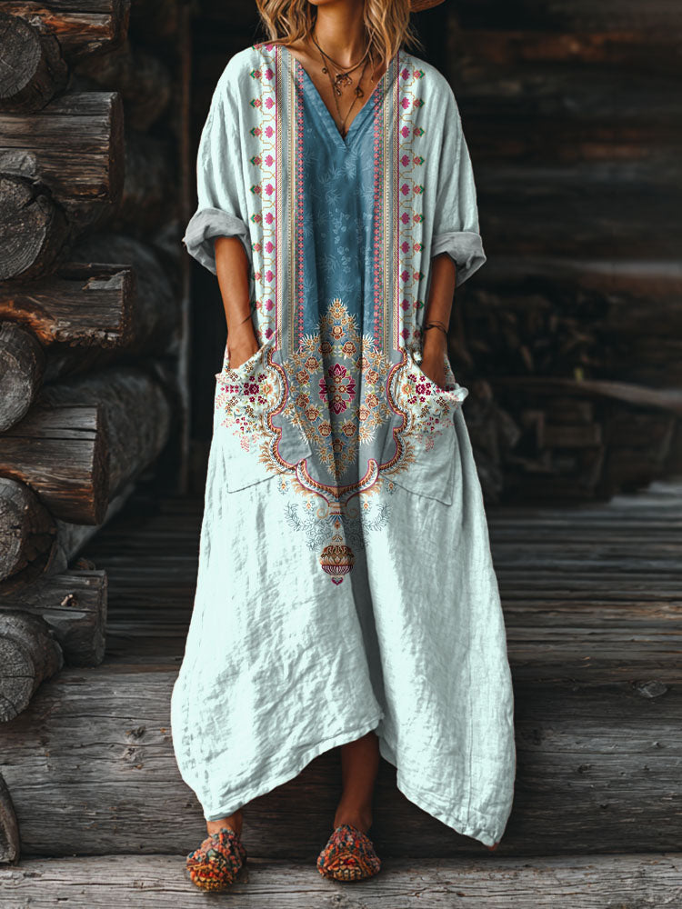 Ophira | Robe bohème vintage avec poches
