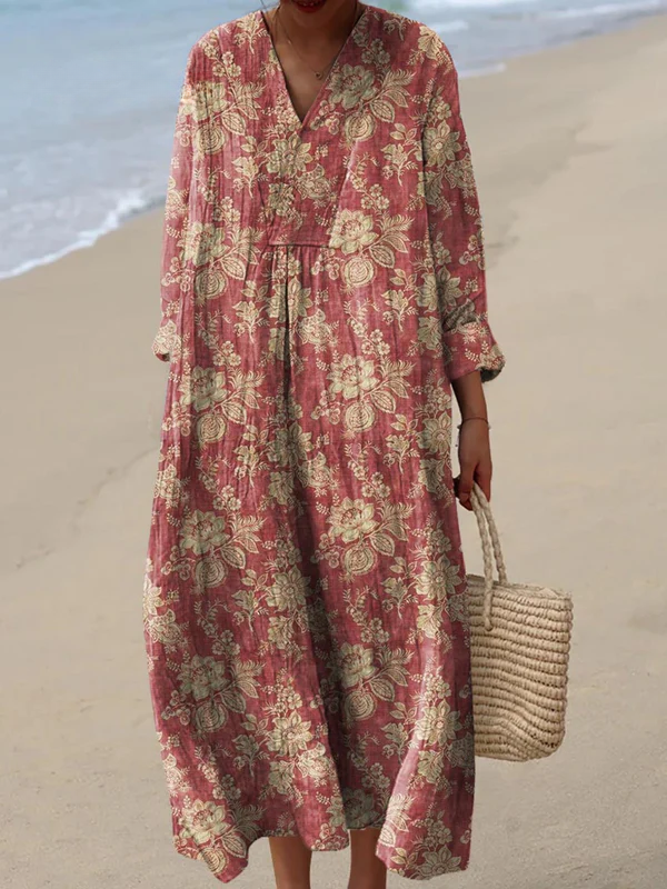 Robe vintage fleurie pour femme