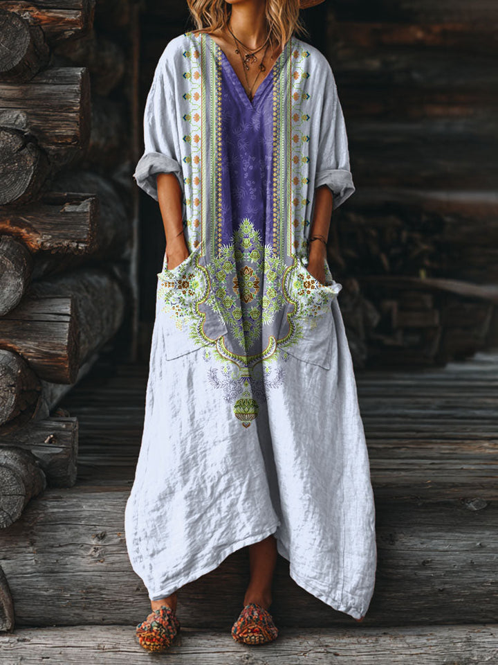 Ophira | Robe bohème vintage avec poches
