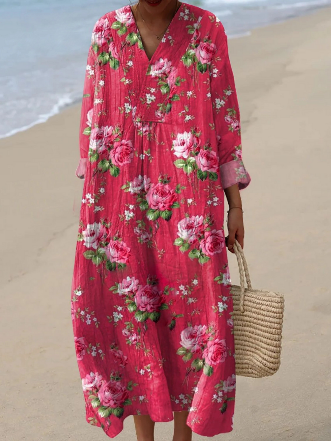 Robe Décontractée Femme Imprimé Floral Vintage