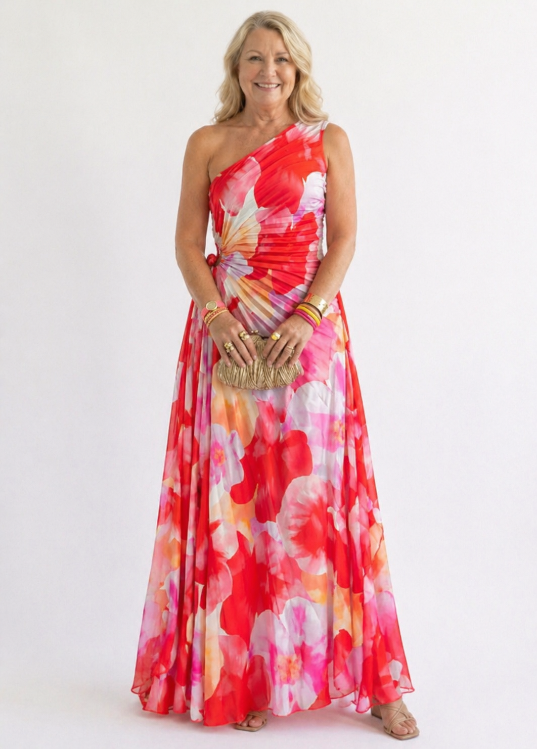 Stella & Grace™ | Vibrant Tropical Evening Dress