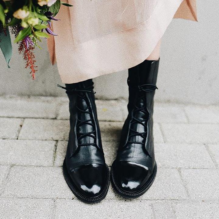 Sophia | Bottines lacées en cuir pour femme