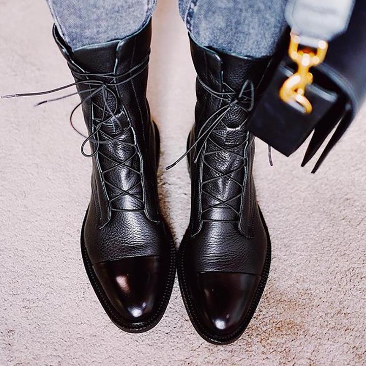 Sophia | Bottines lacées en cuir pour femme