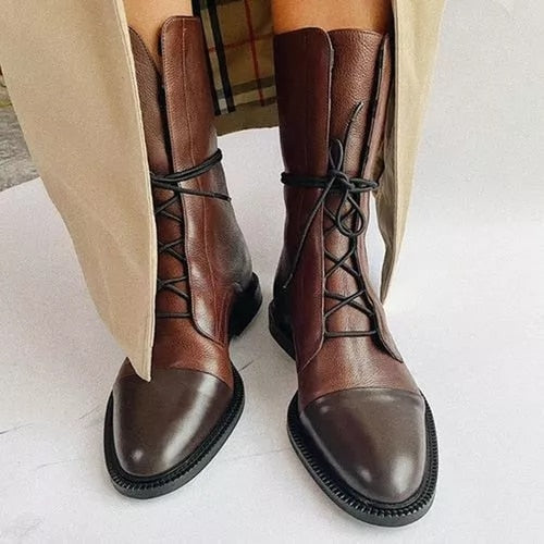Sophia | Bottines lacées en cuir pour femme