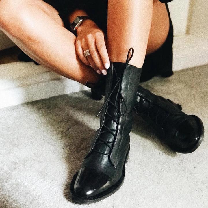 Sophia | Bottines lacées en cuir pour femme