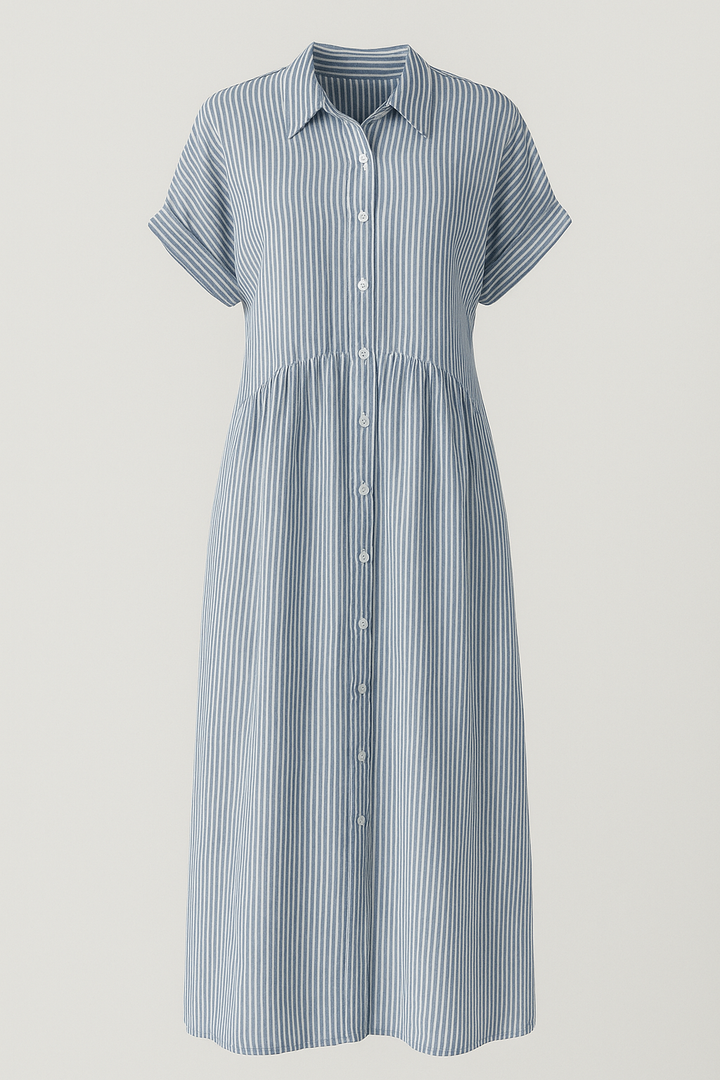 Women's Elegant Midi Dress with Pockets