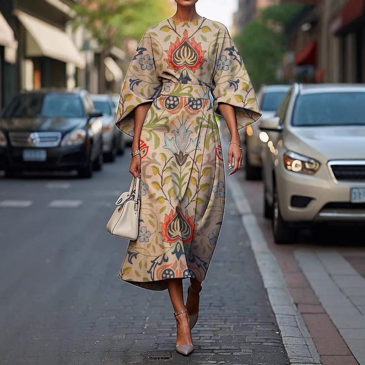 Melody | Robe Midi Fleurie Élégante