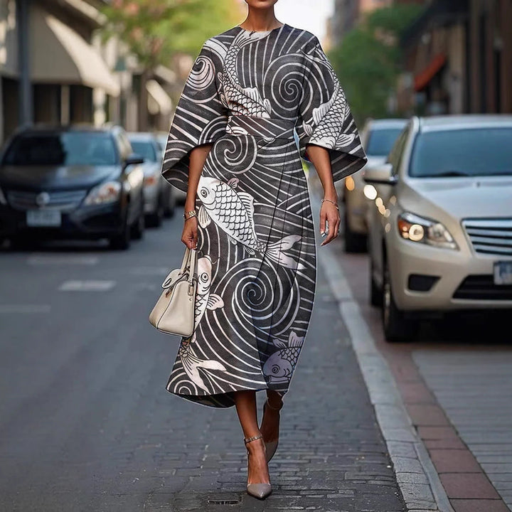 Melody | Robe Midi Fleurie Élégante