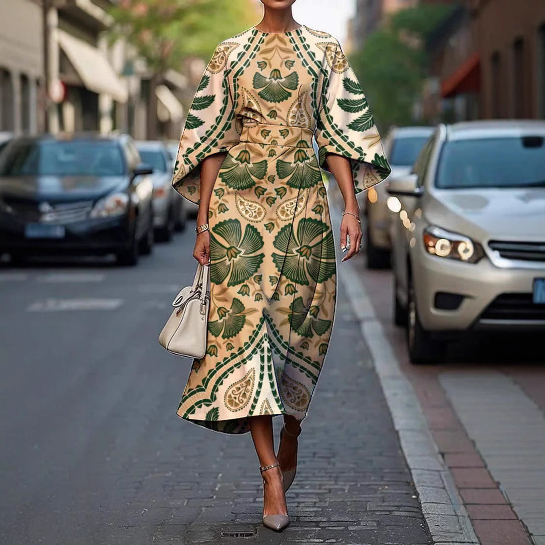 Melody | Robe Midi Fleurie Élégante