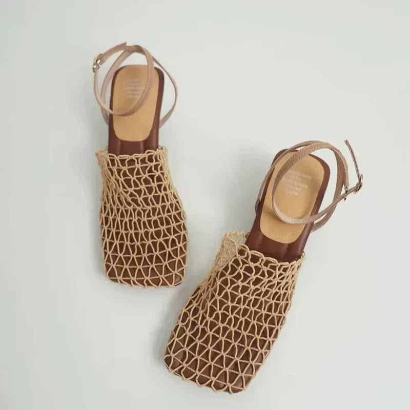 Fallon Mesh Weave Heels