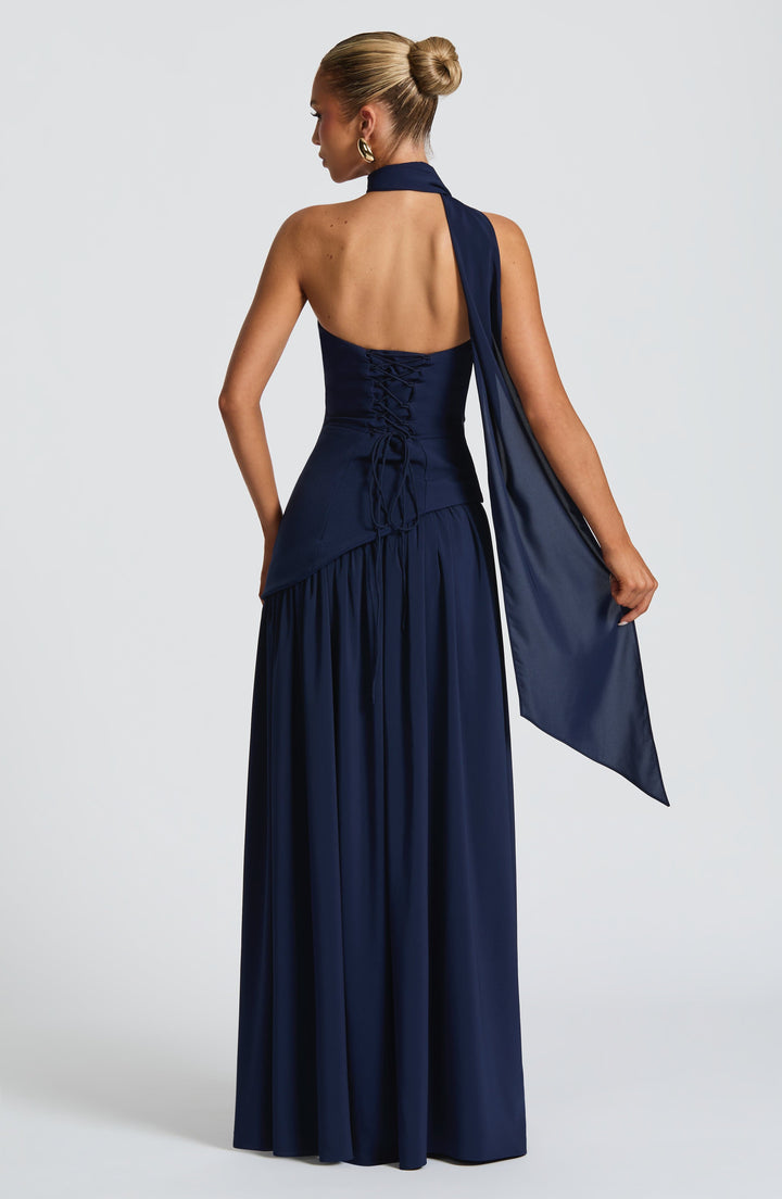 Robe longue chic fendue de luxe