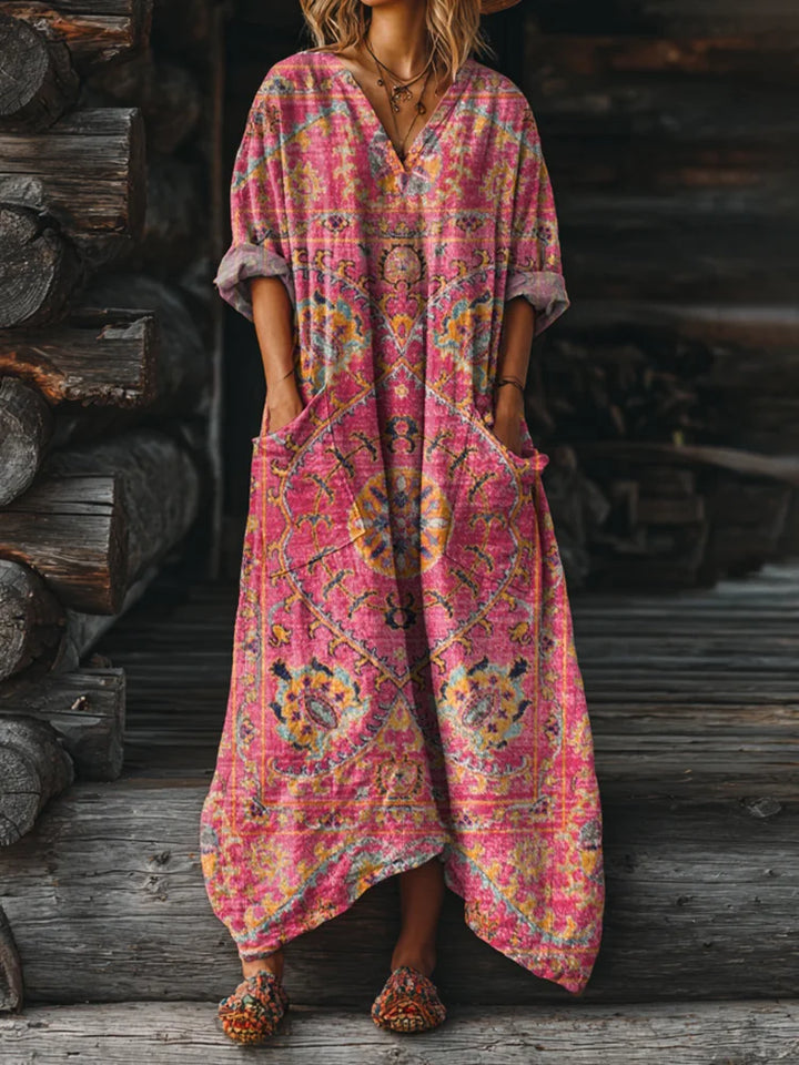 Ophira | Robe bohème vintage avec poches