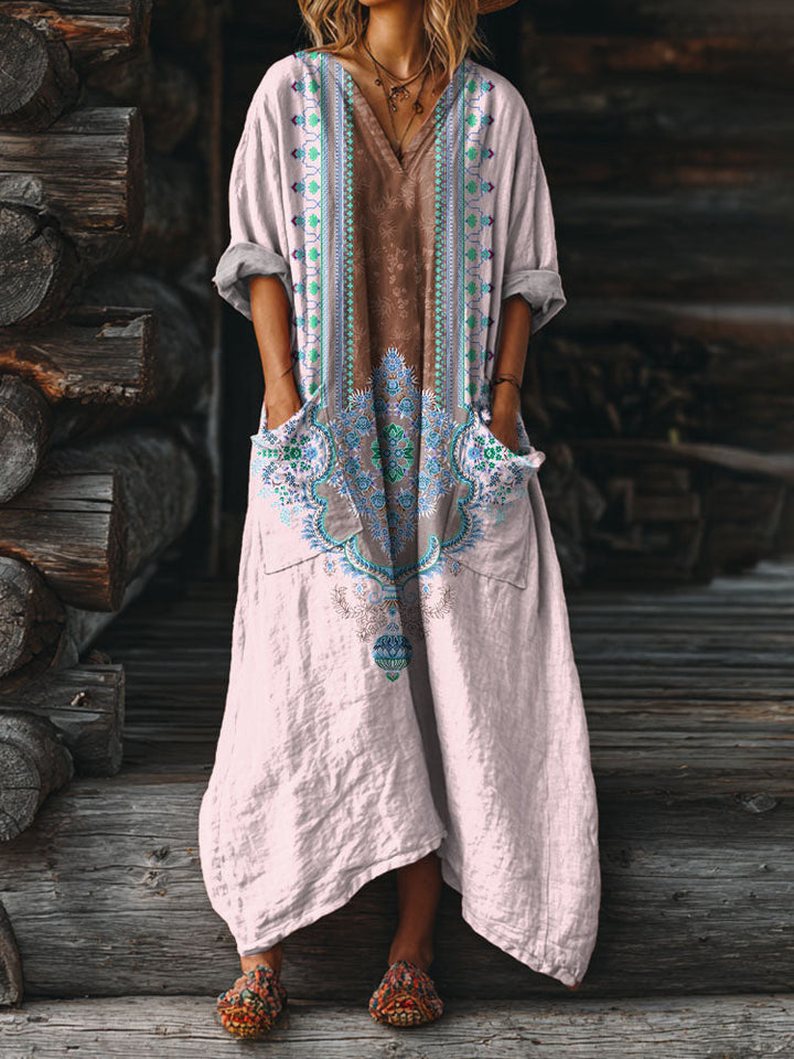 Ophira | Robe bohème vintage avec poches
